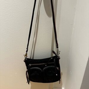 MZ Wallace Black Sophie Nylon Crossbody Bag